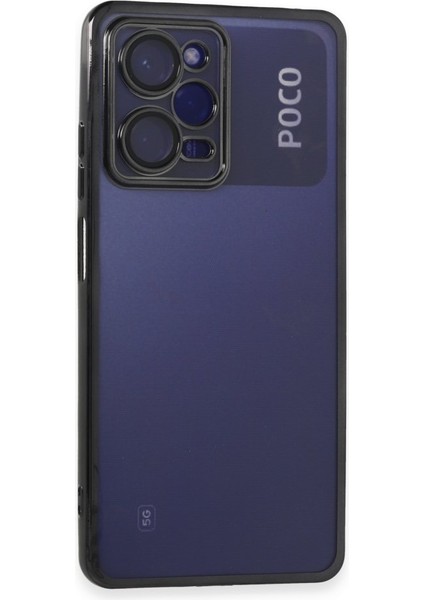 Poco X5 Pro 5g Kılıf Kamera Lens Korumalı Razer Lens Silikon Kapak - Siyah