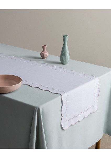 Orel Nakışlı Runner - Beyaz/pudra