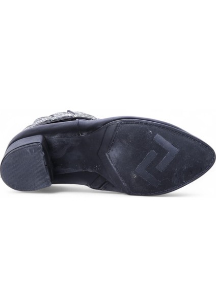 BY14 Cilt Siyah Ayışığı Kadın 7cm Topuklu Bot fırsatları