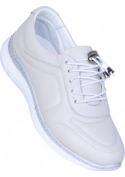 Missmama 003 Gri Kadın Hakiki Deri Casual Ayakkabı