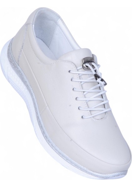 Missmama 007 Gri Kadın Hakiki Deri Casual Ayakkabı