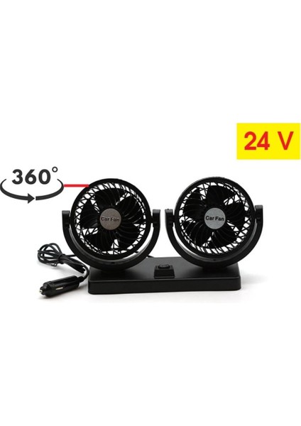 Carub 24V Torpido Üstü Iki Fan Ayarlı Vantilatör
