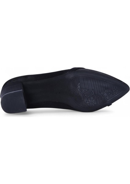 Nhr3 Siyah Saten Kadın 8cm Topuklu Ayakkabı fırsatları