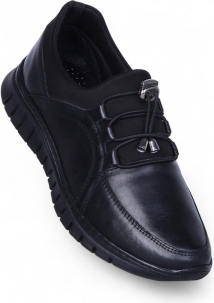 Ahude 3002 Siyah Kadın Hakiki Deri Casual Ayakkabı