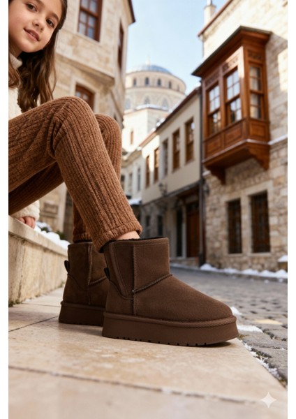 Kız Çocuk Acı Kahverengi Renk Bot Çocuk Botu Kız Çocuk Botu Içi Yünlü Çocuk Botu Kışlık Çocuk Botu & Bootie 2025