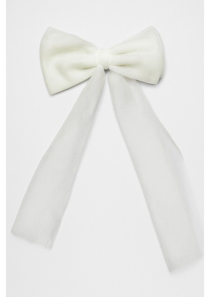 Tül Kurdele Fiyonk Otomatik Beyaz Toka