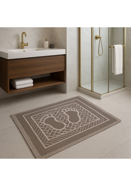 2'li Banyo ve Lavabo Paspas Seti – 50X70 cm | Su Emici, Hızlı Kuruyan, Modern Tasarım