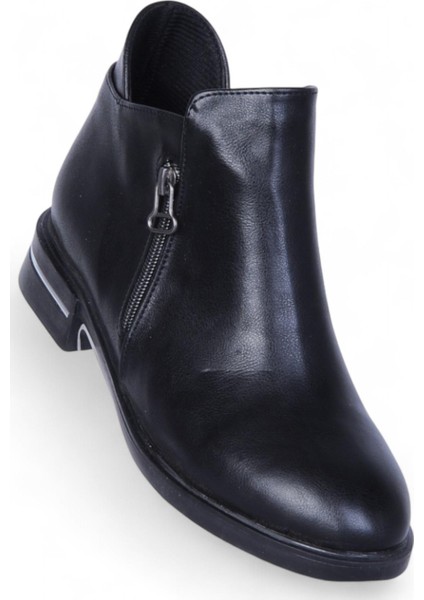 BY16 Cilt Siyah Ayışığı Kadın Düz Bot