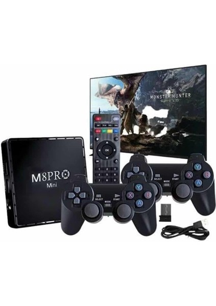 Zeroshop M8 Pro Mini 4 8 10 K Hd Hdr Android Tv 5g Retro 10000 Oyunlu