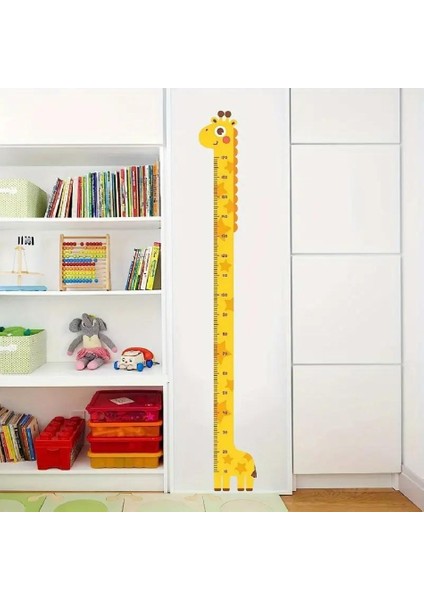 Sevimli Sarı Zürafa Boy Ölçüsü Sticker