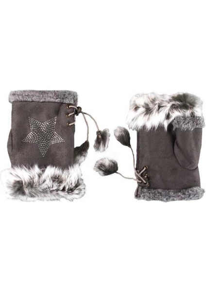 Parmaksız Tasarım Yıldız ve Parıltı Taşlı Kadın Eldiven Ayarlanır indirimleri