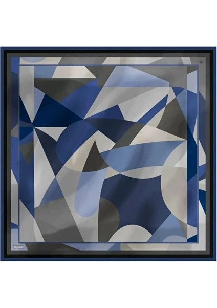 Geometrik Desenli Sura Saf Ipek Eşarp - 8834D 58 fırsatları