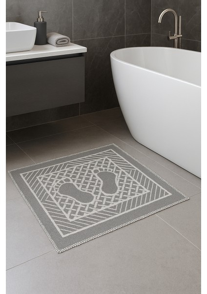 2'li Banyo ve Lavabo Paspas Seti – 50X70 cm | Su Emici, Hızlı Kuruyan, Modern Tasarım