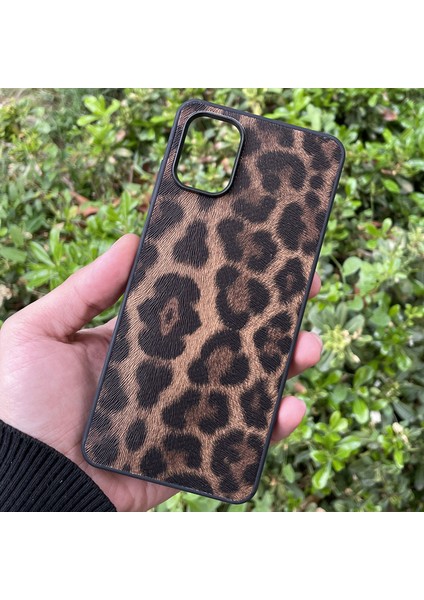Samsung Galaxy A06 Kılıf Leopar Desenli Içi Kadife Kapak