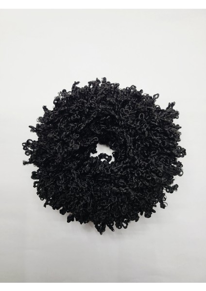 Kaymaz Terleme Yapmaz Tesettür Şal Eşarp Içi Lastikli Topuz Tokası Siyah Renk