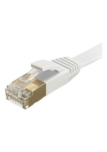 Cat7 Ethernet RJ45 Modem Internet Kablosu 10GBPS 600MHZ Flat Kablo 3 Metre 4257 indirimleri