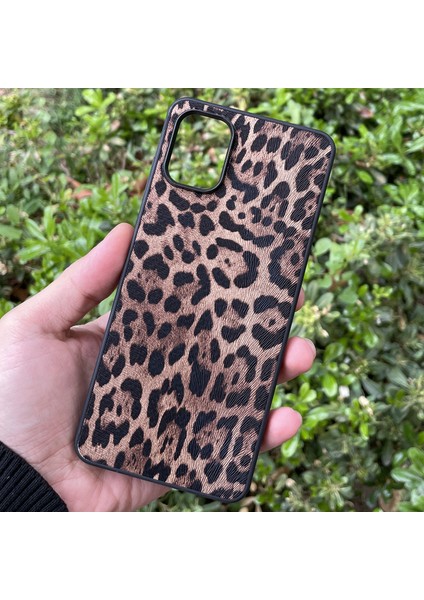 Samsung Galaxy A06 Kılıf Leopar Desenli Içi Kadife Kapak