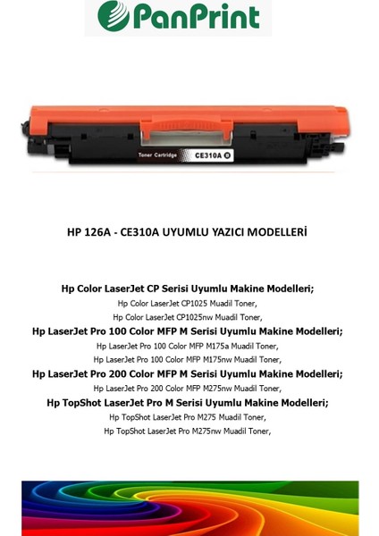 Hp 126A-CE310A Siyah Muadil Toner fiyatları