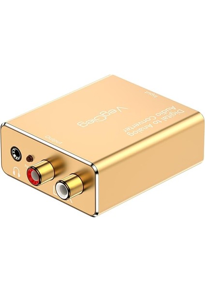 Koaksiyel Toslink Optik Dijital To 3.5mm Rca Analog Ses Çevirici Adaptör