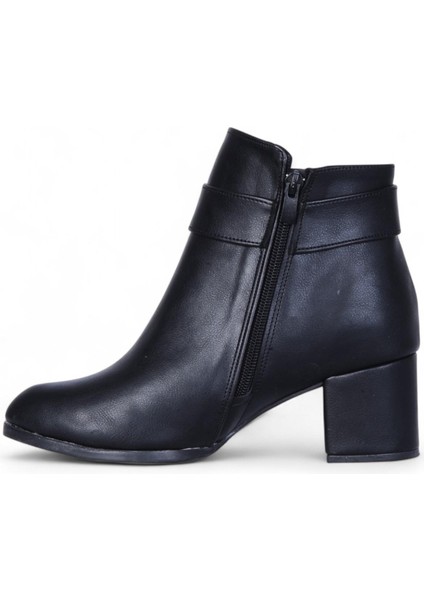 BY15 Cilt Siyah Ayışığı Kadın 7cm Topuklu Bot modelleri