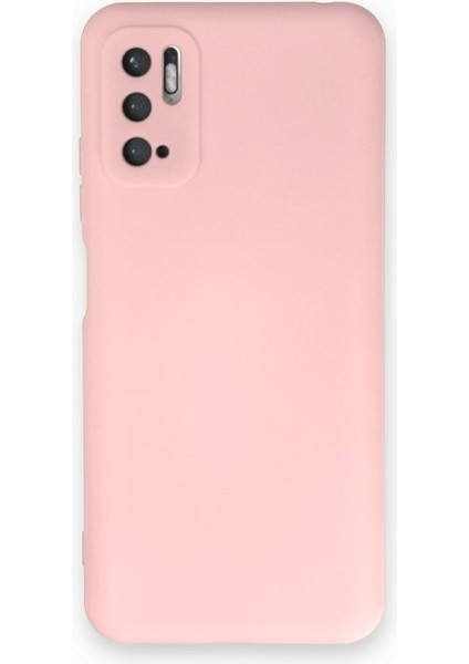 Redmi Note 10 5g Kılıf Içi Kadife Kaplı Nano Silikon Kapak - Pudra