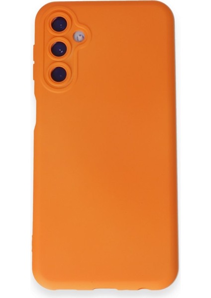 Samsung Galaxy M34 5g Kılıf Içi Kadife Kaplı Nano Silikon Kapak - Turuncu