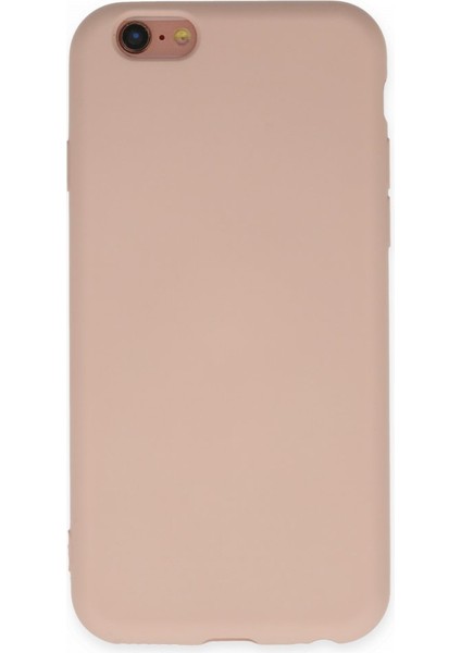 iPhone 6 Kılıf Içi Kadife Kaplı Nano Silikon Kapak - Pudra