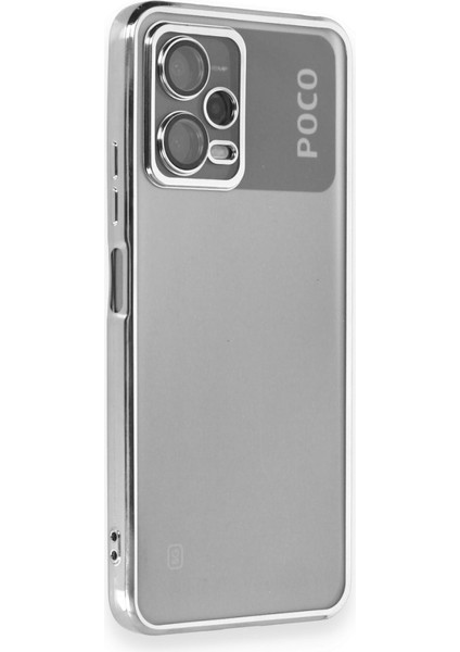 Poco X5 5g Kılıf Kamera Lens Korumalı Razer Lens Silikon Kapak - Gümüş