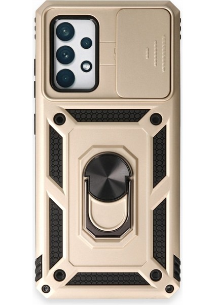 Samsung Galaxy A52S Kılıf Tam Koruma Sağlayan Kamera Sürgülü Sert Silikon Kapak Ryc/pars Yüzüklü