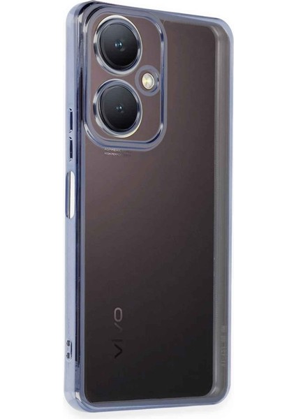 Vivo Y27 Kılıf Kamera Lens Korumalı Parlak Silikon Kapak Ryc/razer Lens - Açık Mavi