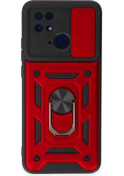 Poco C40 Kılıf Tam Koruma Sağlayan Kamera Sürgülü Sert Silikon Kapak Ryc/pars Yüzüklü