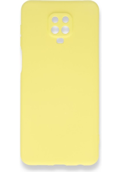 Redmi Note 9s Kılıf Içi Kadife Kaplı Nano Silikon Kapak - Sarı