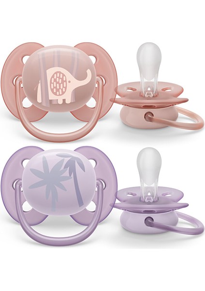 Ultra Soft Emzik 0-6 Ay, 2'li Paket, Kız modelleri