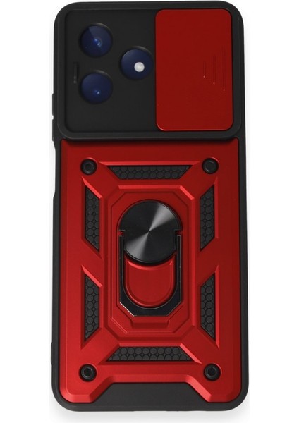 Realme C53 Kılıf Kamera Koruma Sürgülü Şık Pars Tank Sert Silikon Kapak