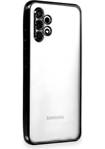 Samsung Galaxy A32 Kılıf Kamera Lens Korumalı Razer Lens Silikon Kapak - Siyah