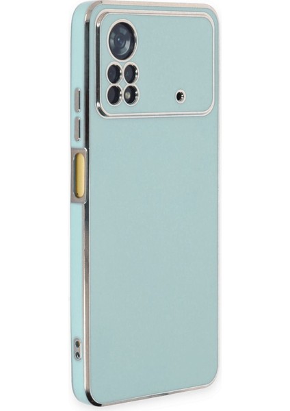 Pocox4 Pro 5g Kılıf Şık ve Parlak Silikon Kapak Ryc/volet