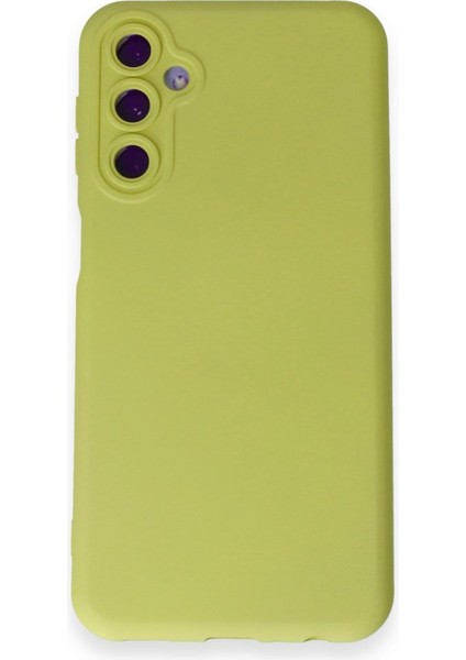 Samsung Galaxy M34 5g Kılıf Içi Kadife Kaplı Nano Silikon Kapak - Sarı