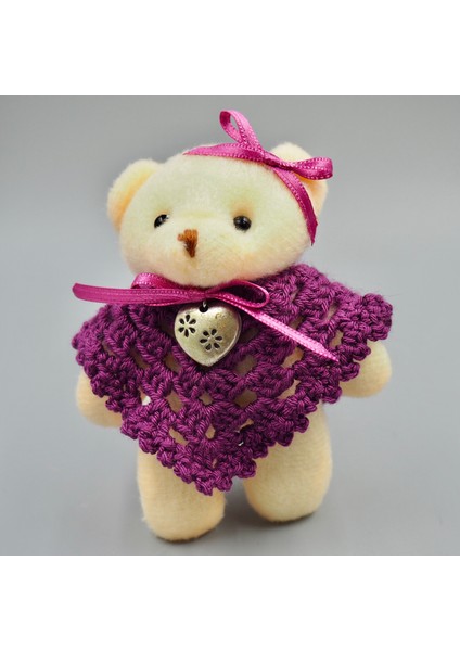 Sevdiğinize Özel Ayıcık Anahtarlık ve Doğal Amatist Taşlı Bileklik Hediye Seti modelleri