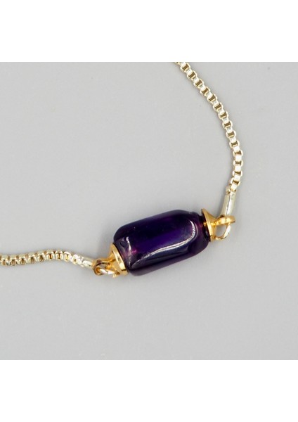 Sevdiğinize Özel Ayıcık Anahtarlık ve Doğal Amatist Taşlı Bileklik Hediye Seti indirimleri