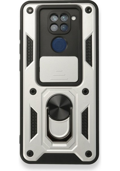 Redmi Note 9 Kılıf Kamera Koruma Sürgülü Şık Pars Tank Sert Silikon Kapak