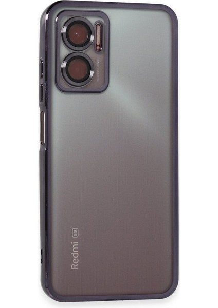 Redmi 10 5g Kılıf Kamera Lens Korumalı Parlak Silikon Kapak Ryc/razer Lens - Mor