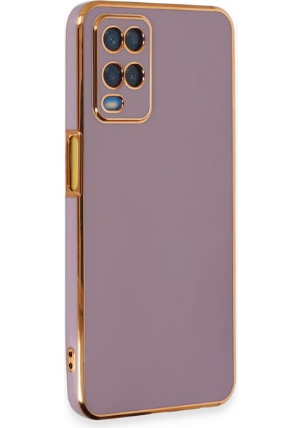 Oppo A54 4g Kılıf Şık ve Parlak Silikon Kapak Ryc/volet