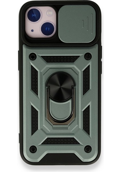 iPhone 13 Kılıf Kamera Koruma Sürgülü Şık Pars Tank Sert Silikon Kapak