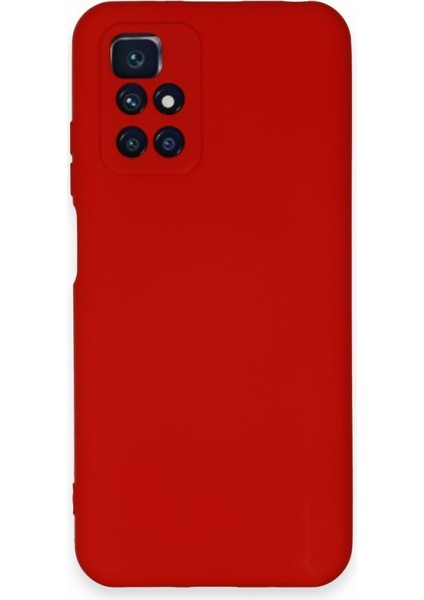 Redmi 10 2022 Kılıf Içi Kadife Kaplı Nano Silikon Kapak - Kırmızı
