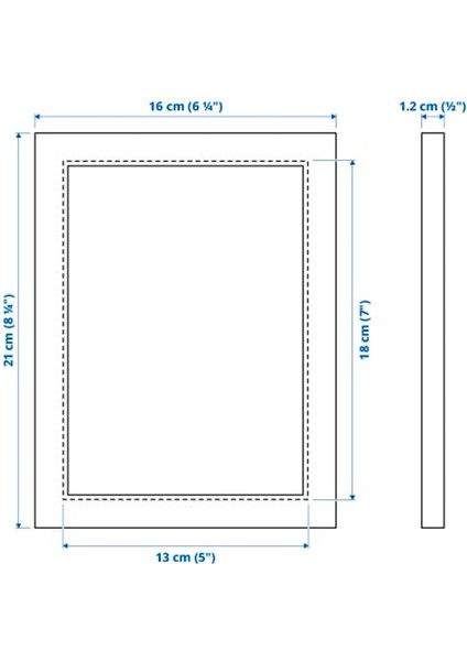 Fıskbo Renkli Çerçeve Mavi 13 x 18 cm fiyatları