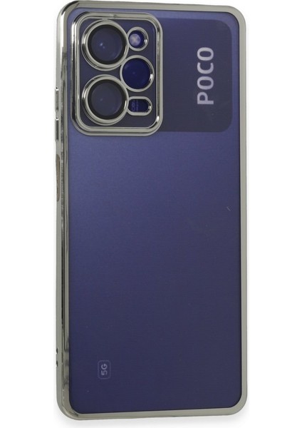 Poco X5 Pro 5g Kılıf Kamera Lens Korumalı Parlak Silikon Kapak Ryc/razer Lens - Gümüş