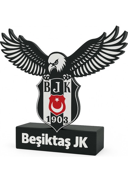 Beşiktaş Jk 1903 Kartal Logolu 3D Masa Üstü Dekor – Taraftar Hediyesi Siyah Beyaz fiyatları
