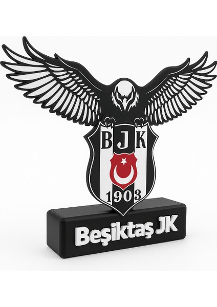 Beşiktaş Jk 1903 Kartal Logolu 3D Masa Üstü Dekor – Taraftar Hediyesi Siyah Beyaz modelleri