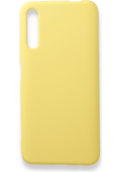 Huawei P Smart Pro / Y9S Kılıf Içi Kadife Kaplı Nano Silikon Kapak - Sarı