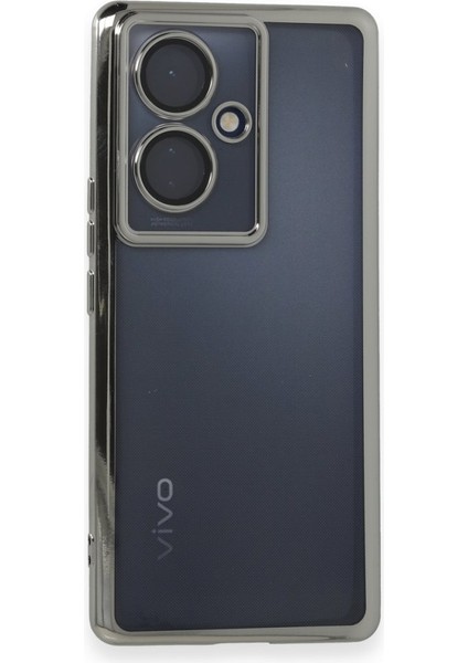 Vivo V29 Lite Kılıf Kamera Lens Korumalı Razer Lens Silikon Kapak - Gümüş